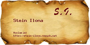 Stein Ilona névjegykártya